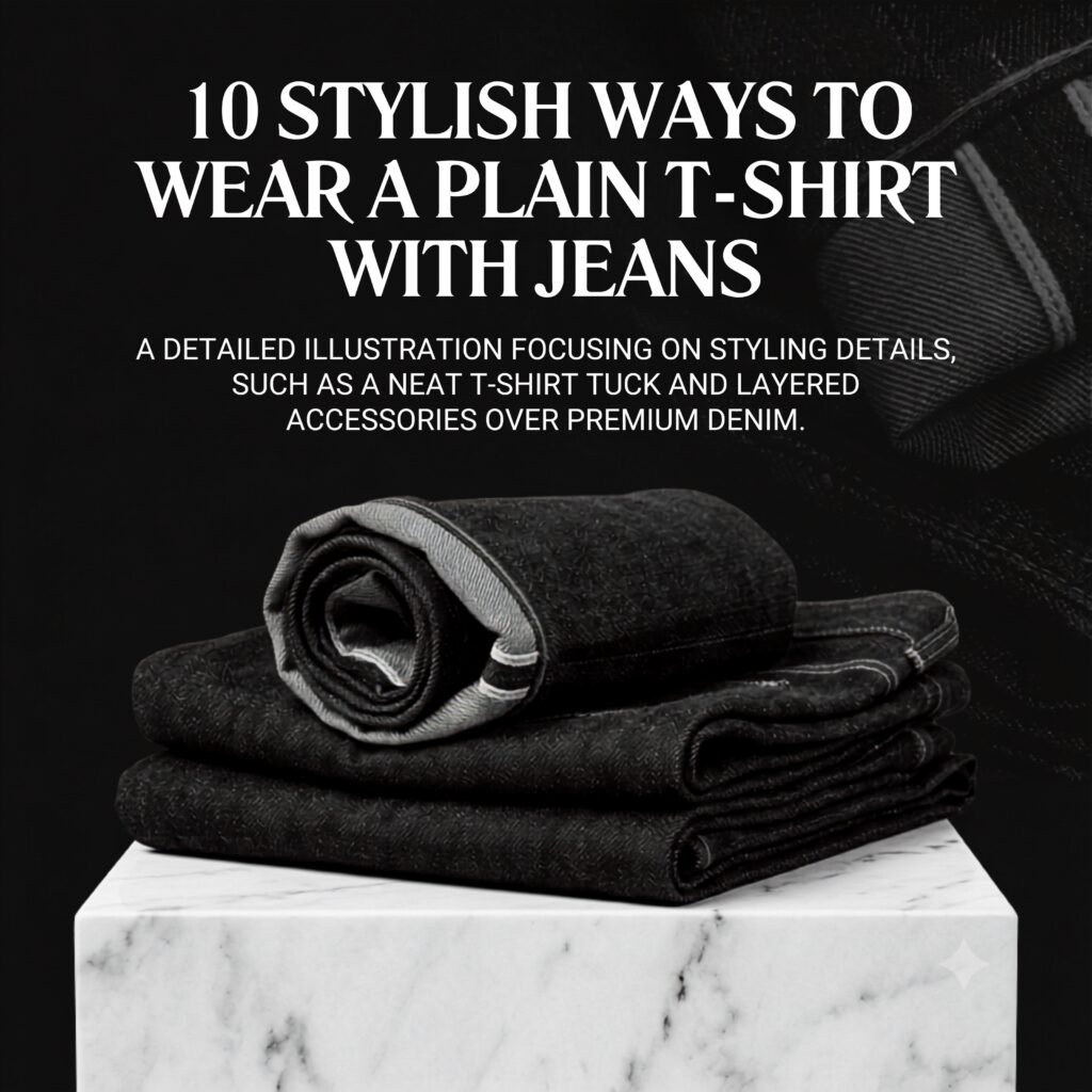 Plain T-Shirt With Jeans stylish outfit ideas