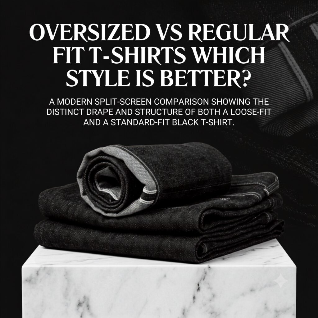 Oversized vs Regular Fit T-Shirts comparison