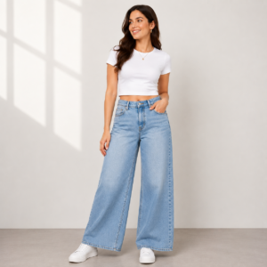 Wide leg jeans